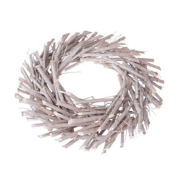 Baltas pintas vainikas Dakls Basic, ø 30 cm
