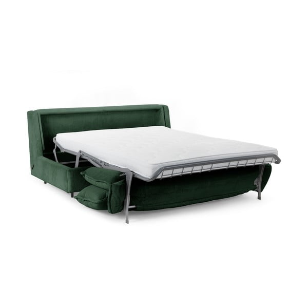 Iš kordinio velveto sulankstoma sofa žalios spalvos 184 cm Isadora – Bobochic Paris-image-4