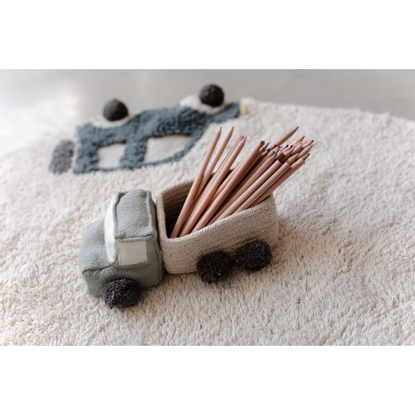 Iš tekstilės vaikiški krepšiai 2 vnt. 24x14x8 cm Truck – Lorena Canals-image-3