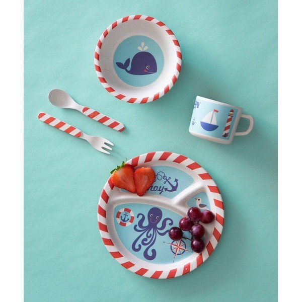 Bambukiniai vaikiški valgomojo rinkiniai 5 vnt. Eden – Premier Housewares-image-1