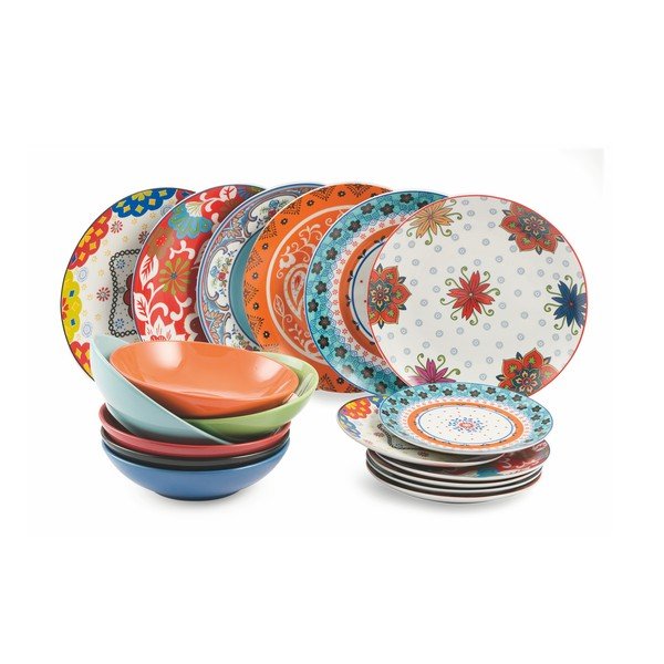 18 dalių "Villa d'Este Folie" porcelianinių indų rinkinys-image-2