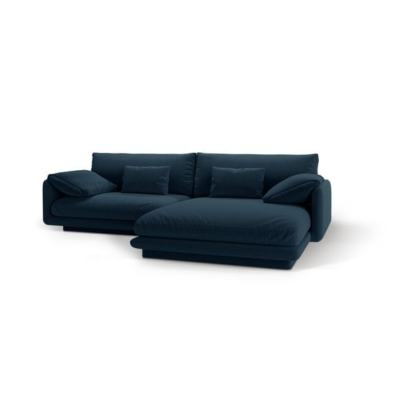 Kampinė sofa tamsiai mėlynos spalvos (su dešiniuoju kampu) Torino – Micadoni Home-image-1