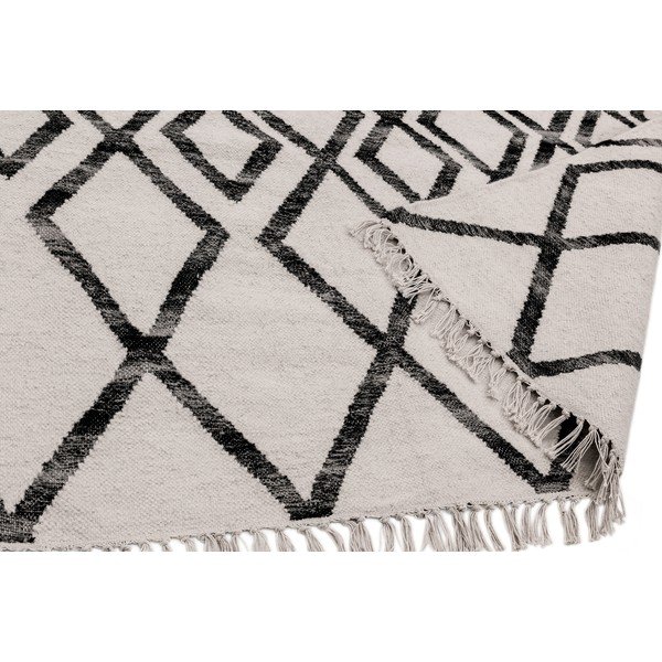 Smėlio ir juodos spalvos kilimas Asiatic Carpets Hackney Diamond, 120 x 170 cm-image-3