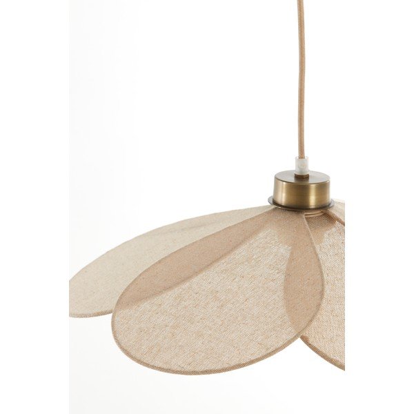 Kreminės spalvos kabantis šviestuvas su tekstiliniu gaubtu Fyano – Light & Living-image-4