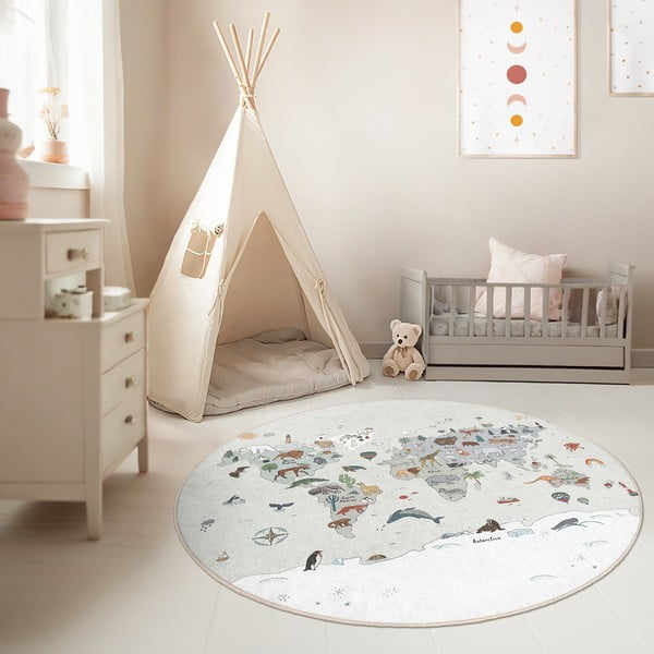 Skalbiamas vaikiškas žaidimų kilimas ø150 cm Big World – Mila Home-image-2