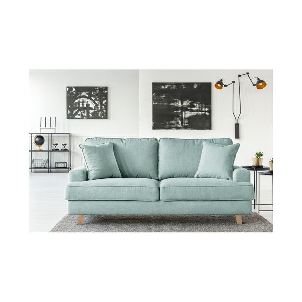 Mėtų žalios spalvos trivietė sofa Cosmopolitan design Madrid-image-3
