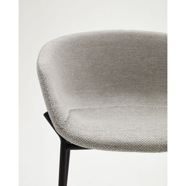 Baro taburėtės šviesiai pilkos spalvos 2 vnt. (sėdynės aukštis 65 cm) Yvette – Kave Home-image-1