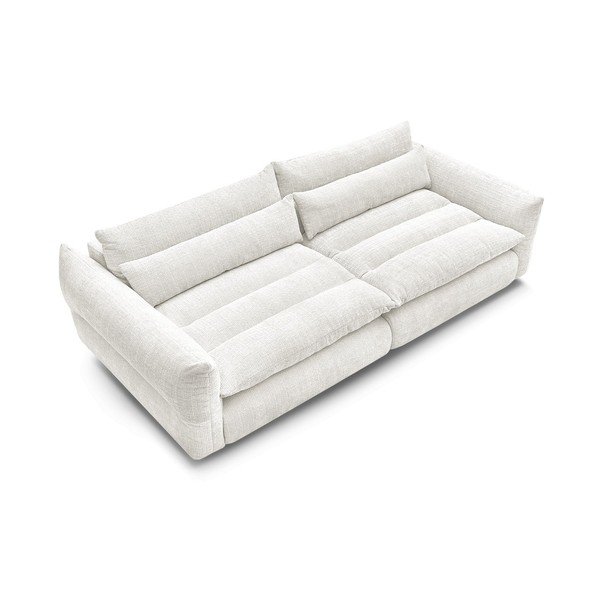 Baltos spalvos sofa iš šenilinio audinio 276 cm Neil – Bobochic Paris-image-3