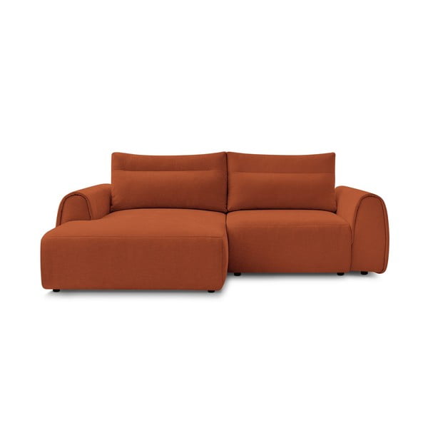 Kampinė sofa oranžinės spalvos Aden – Bobochic Paris