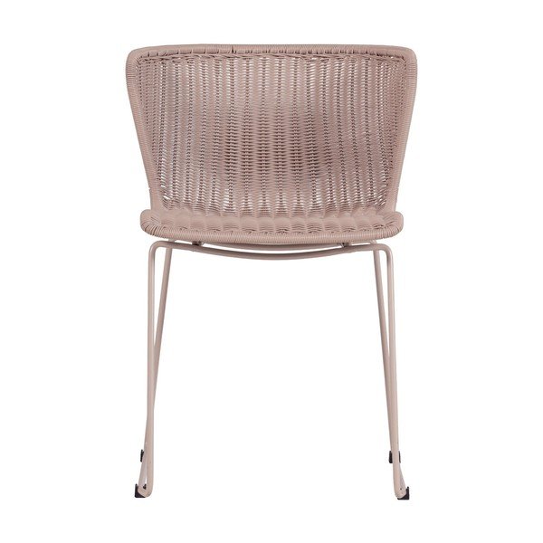 Smėlio spalvos sodo kėdės dirbtinis rotangas 2 vnt. Wings – WOOOD-image-2