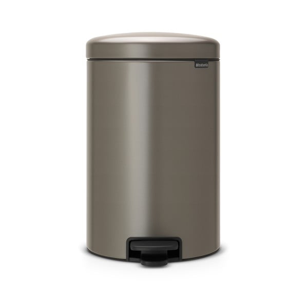 Pilkos spalvos iš plieno šiukšliadėžė su pedalu 20 l NewIcon – Brabantia-image-4