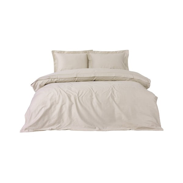 Smėlio spalvos iš satino medvilnės dvigulė/itin ilga patalynė 240x220 cm Elegant – Mijolnir