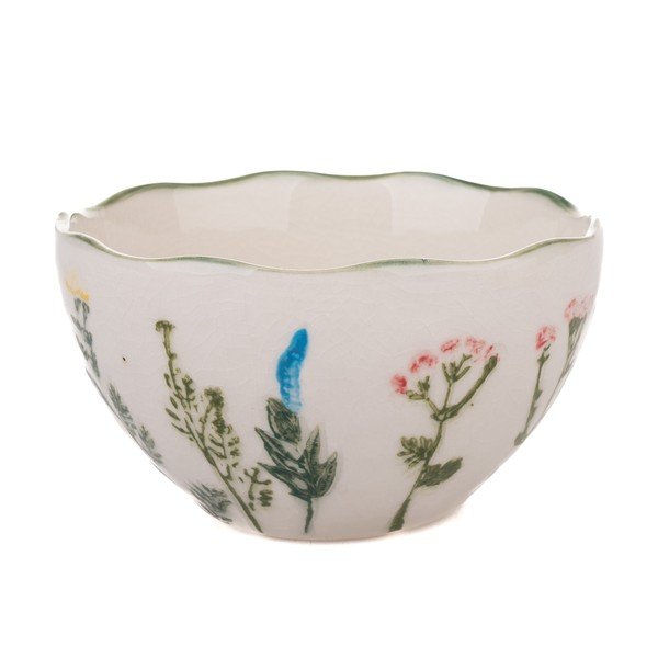 Baltos spalvos iš porceliano  mažas dubuo Flower Garden – Dakls