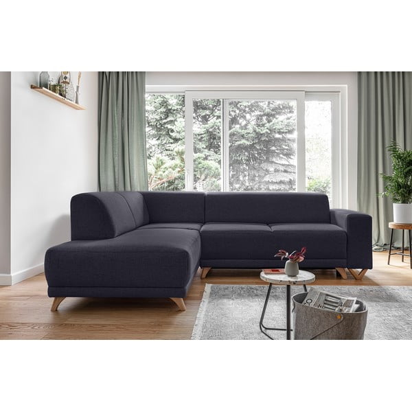 Antracito spalvos sulankstoma/su sandėliavimo vieta kampinė sofa (su kairiuoju kampu/„L“ formos) Classy Sophie – Miuform-image-1