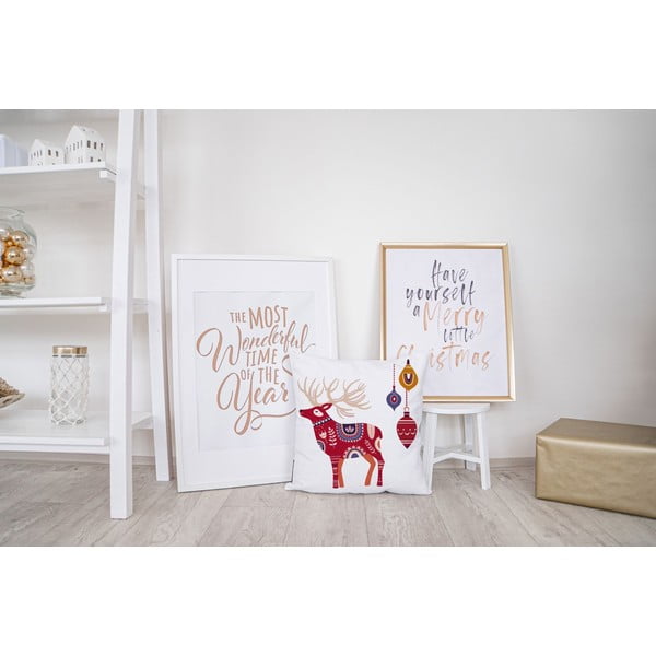 Kalėdinė pagalvėlė su medvilniniu užvalkalu Butter Kings Folk, 45 x 45 cm-image-1