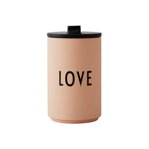 Termo puodelis oranžinės spalvos/smėlio spalvos 350 ml Love – Design Letters