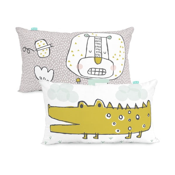 Medvilninis dvipusis užvalkalas pagalvei Moshi Moshi Best Buddies, 50 x 30 cm-image-2