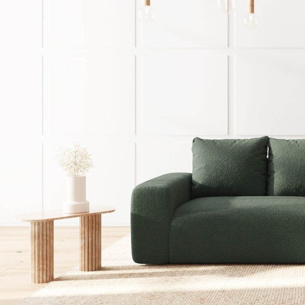 Žalios spalvos iš boucle kampinė sofa (su dešiniuoju kampu/su gultu) Monce – Rodier-image-4