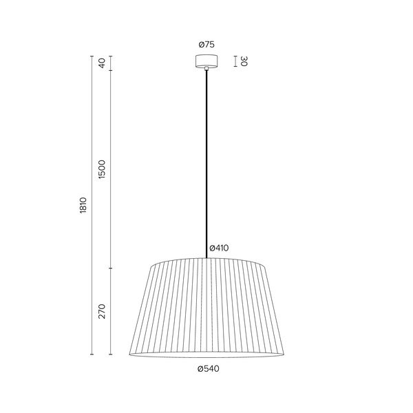 Juodas pakabinamas šviestuvas Sotto Luce Kami, ⌀ 54 cm-image-3