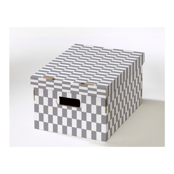 2 dėžių su gofruoto kartono dangčiu rinkinys Kompaktorius Lenny, 40 x 31 x 21 cm