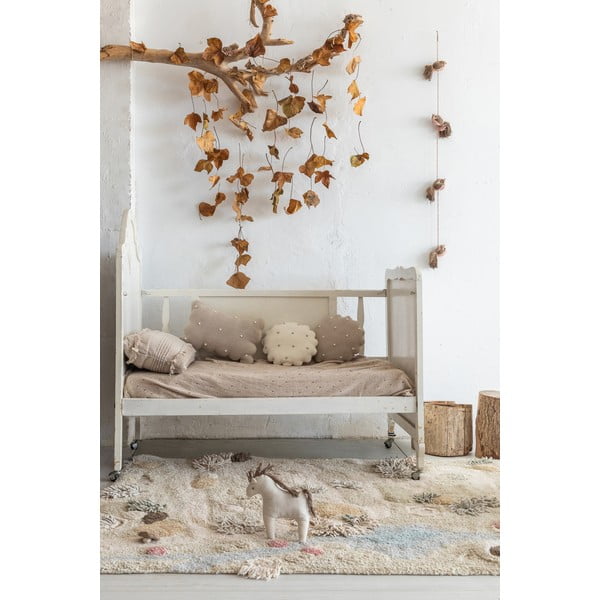 Iš medvilnės vaikiškas žaidimų kilimas smėlio spalvos 120x160 cm Path of Nature – Lorena Canals-image-1