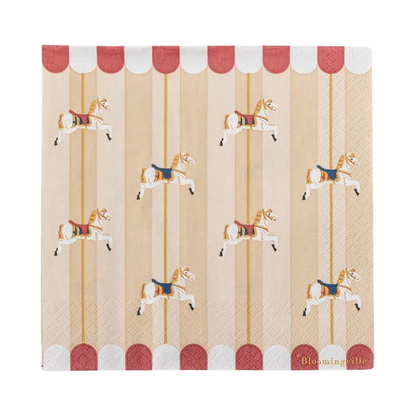 Iš popieriaus servetėlės 20 vnt. 33x33 cm Merry-go-round – Bloomingville-image-2