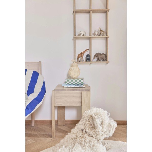 Natūralios spalvos iš ąžuolo masyvo kelių aukštų sieninė lentyna 37 cm Grid – OYOY Living Design-image-2
