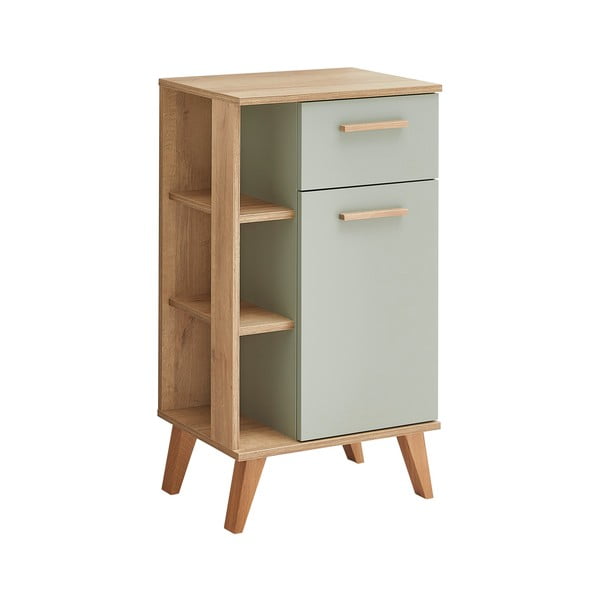 Žalia ąžuolinė žema vonios kambario spintelė 51x90 cm Set 963 - Pelipal-image-2