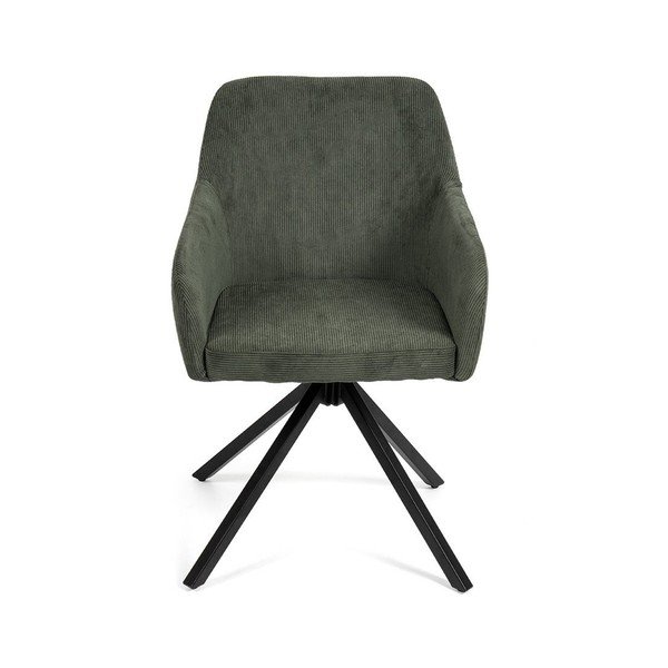 Žalios spalvos iš audinio valgomojo kėdė Lunio – Bonami Essentials-image-2