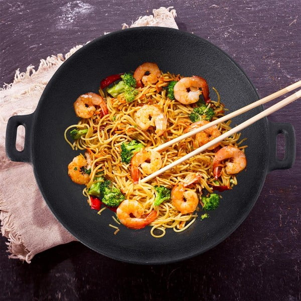 Wok keptuvė iš ketaus ø 30 cm Litina – Orion-image-1