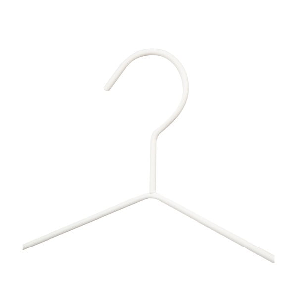 2 baltų drabužių pakabų rinkinys su medine detale Compactor Frosted-image-3