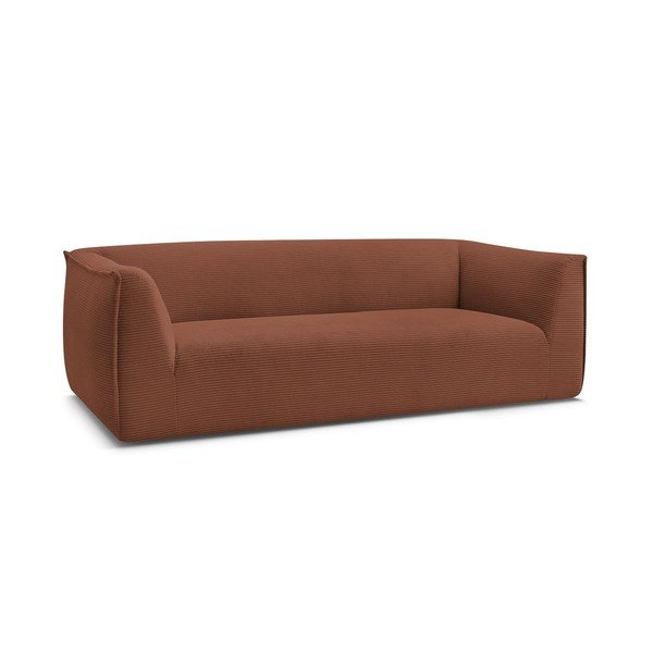 Oranžinės spalvos sofa iš kordinio velveto 242 cm Giorgia – Bobochic Paris-image-2