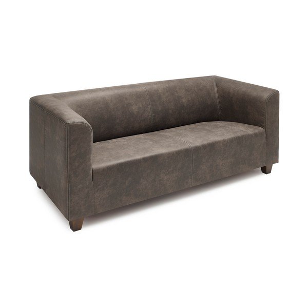 Tamsiai ruda trivietė sofa Bobochic Paris Django Preston-image-1