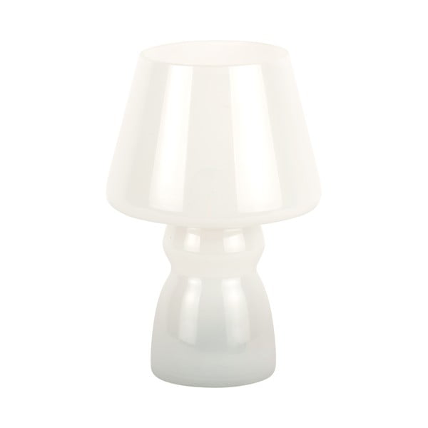 Balta LED stalinė lempa su stiklo gaubtu (aukštis 25,5 cm) Classic – Leitmotiv