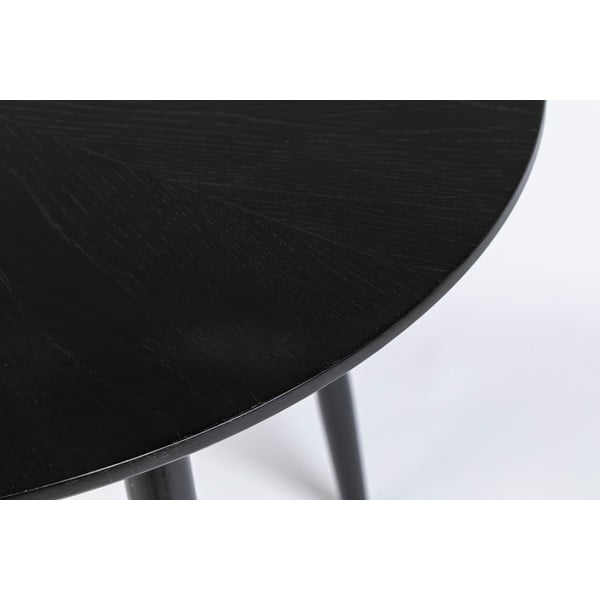 Apvalios formos valgomojo stalas su ąžuolo dekoro stalviršiu ø 100 cm Fabio – White Label-image-2