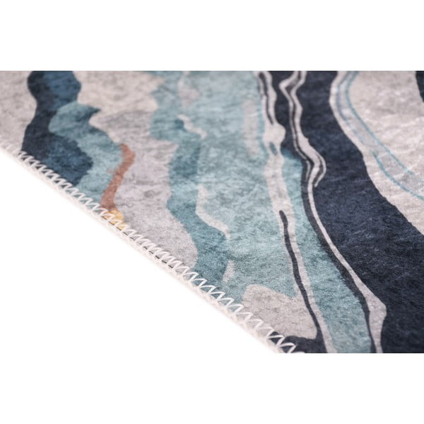 Skalbiamas geltonos spalvos/mėlynos spalvos kilimas 80x200 cm Colors of Joy – Vitaus-image-2