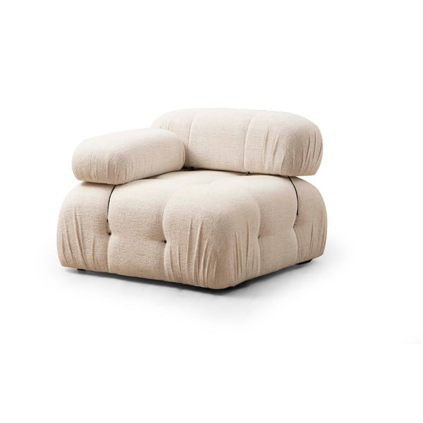 Modulinė sofa kreminės spalvos iš boucle (su kairiuoju kampu) Bubble – Artie