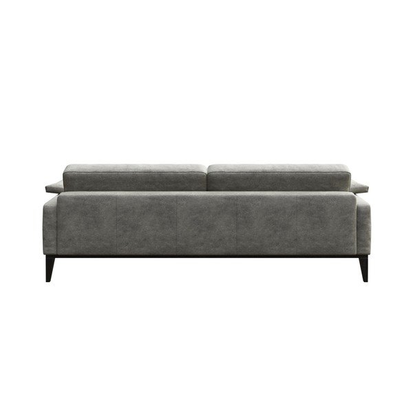 Pilka dirbtinės odos sofa MESONICA Musso, 211 cm-image-3