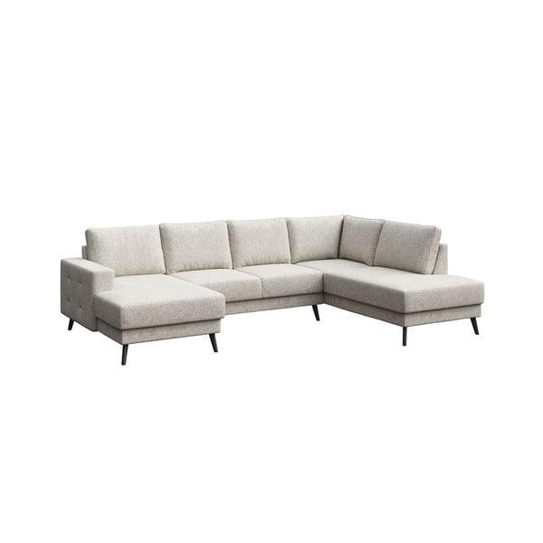 Kampinė sofa kreminės spalvos (su dešiniuoju kampu) Fynn – Ghado-image-2