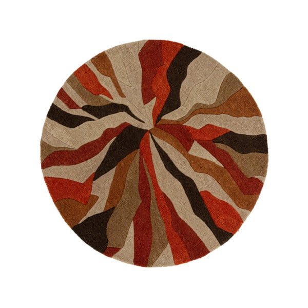 Oranžinis apvalus kilimas Flair Rugs Splinter, ⌀ 135 cm