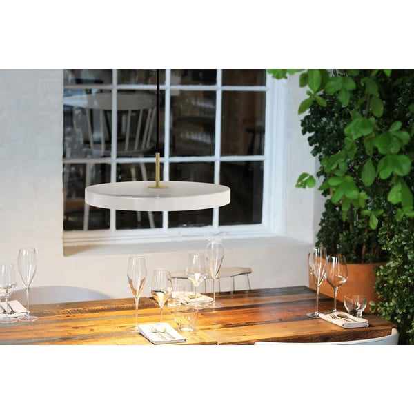 Kabantis šviestuvas baltos spalvos LED su metaliniu gaubtu ø 31 cm Asteria Mini – UMAGE-image-4