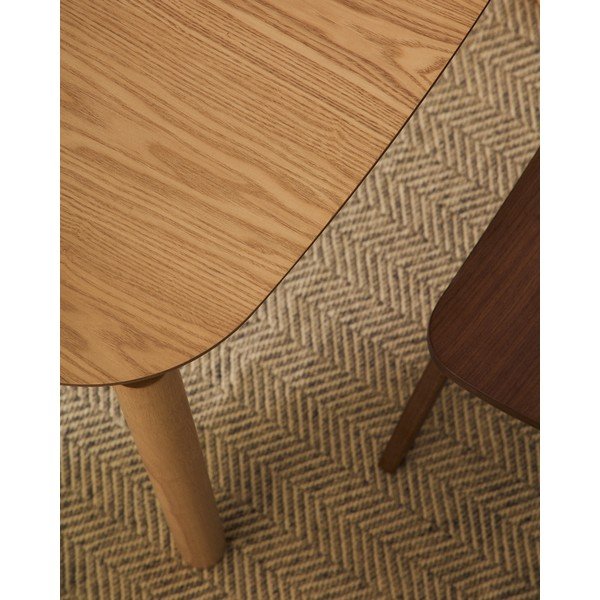 Valgomojo stalas iš uosio 100x100 cm Indara – Kave Home-image-2