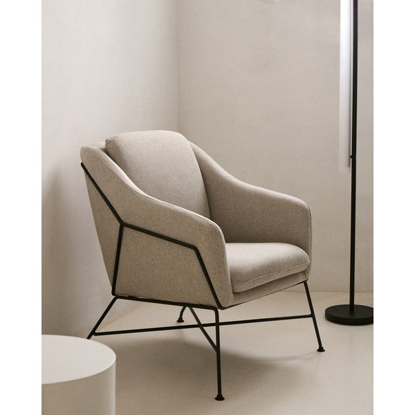 Smėlio spalvos krėslas Brida – Kave Home-image-1