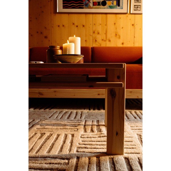 Šviesios natūralios spalvos iš pušies masyvo kavos staliukas 50x80 cm Tuck – Karup-image-3