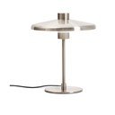Sidabrinės spalvos stalinis šviestuvas (aukštis 32,5 cm) su metaliniu gaubtu Nuvira – Kave Home