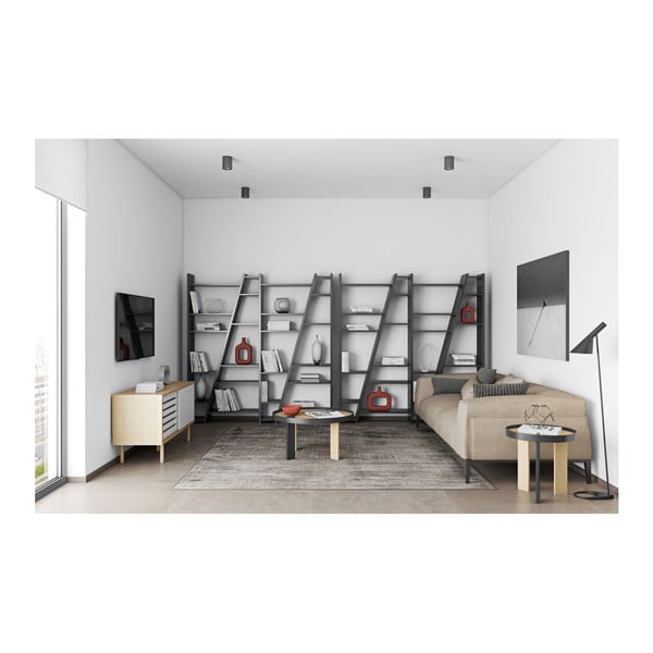 Matinė juoda knygų lentyna TemaHome Delta-image-4