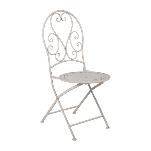 Balta metalinė sulankstoma kėdė "Crido Consulting Snow