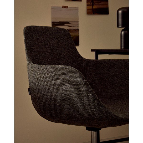 Tamsiai pilkos spalvos biuro kėdė Tissiana – Kave Home-image-3