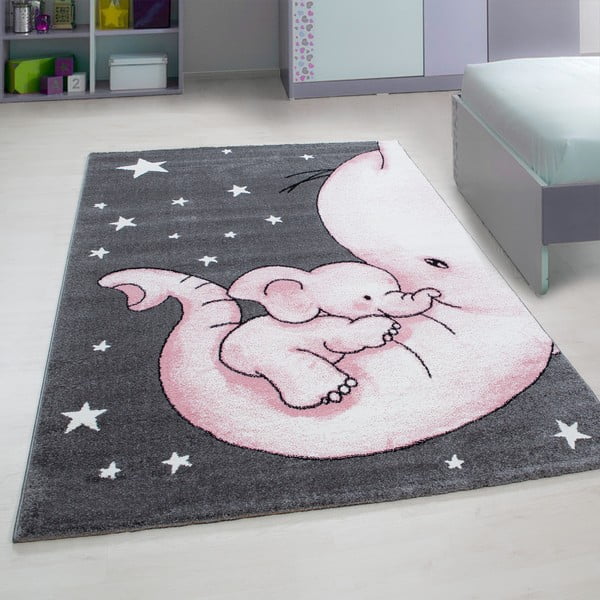 Vaikiškas kilimas rožinės spalvos/pilkos spalvos 80x150 cm Kids – Ayyildiz Carpets-image-1