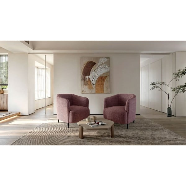 Krėslas rožinės spalvos Galbe – Ghado-image-1